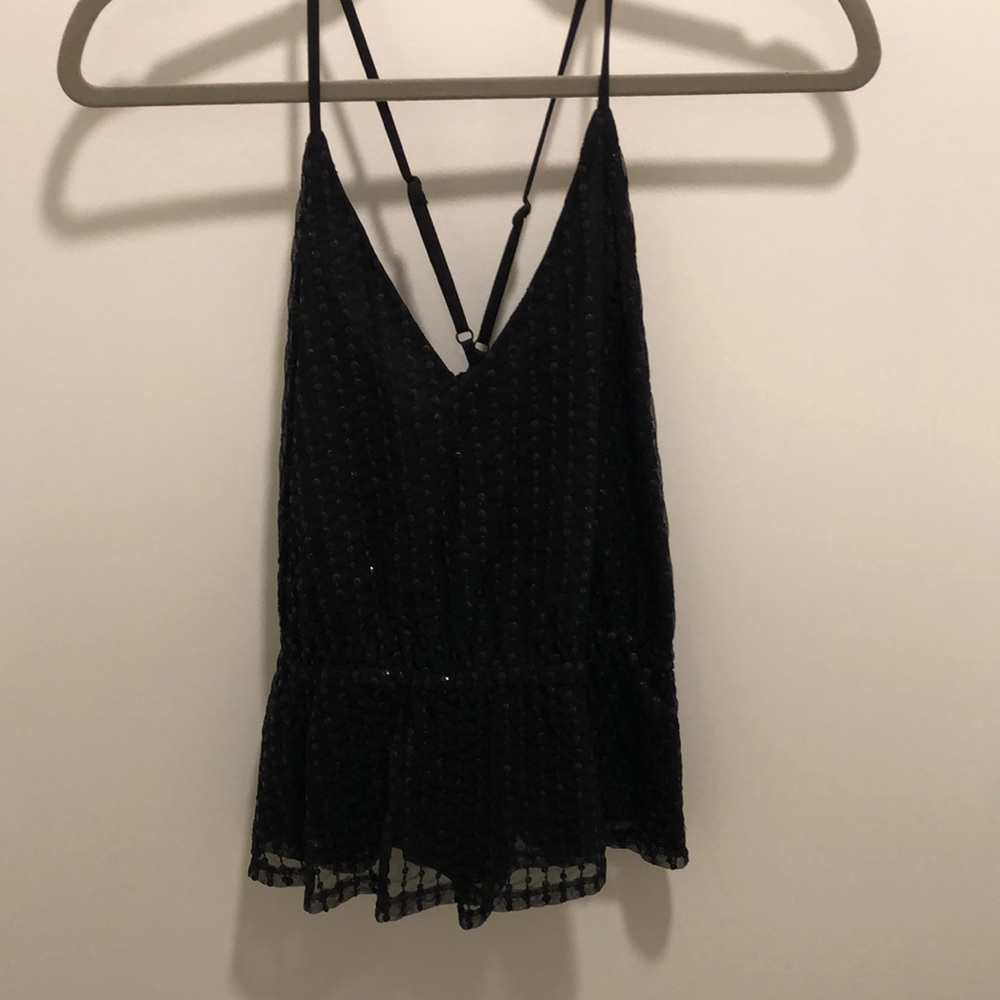 Sequin Peplum Top